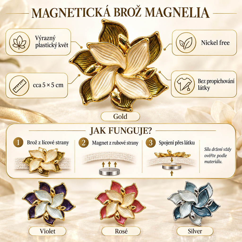 Dámská magnetická brož Magnelia (8)